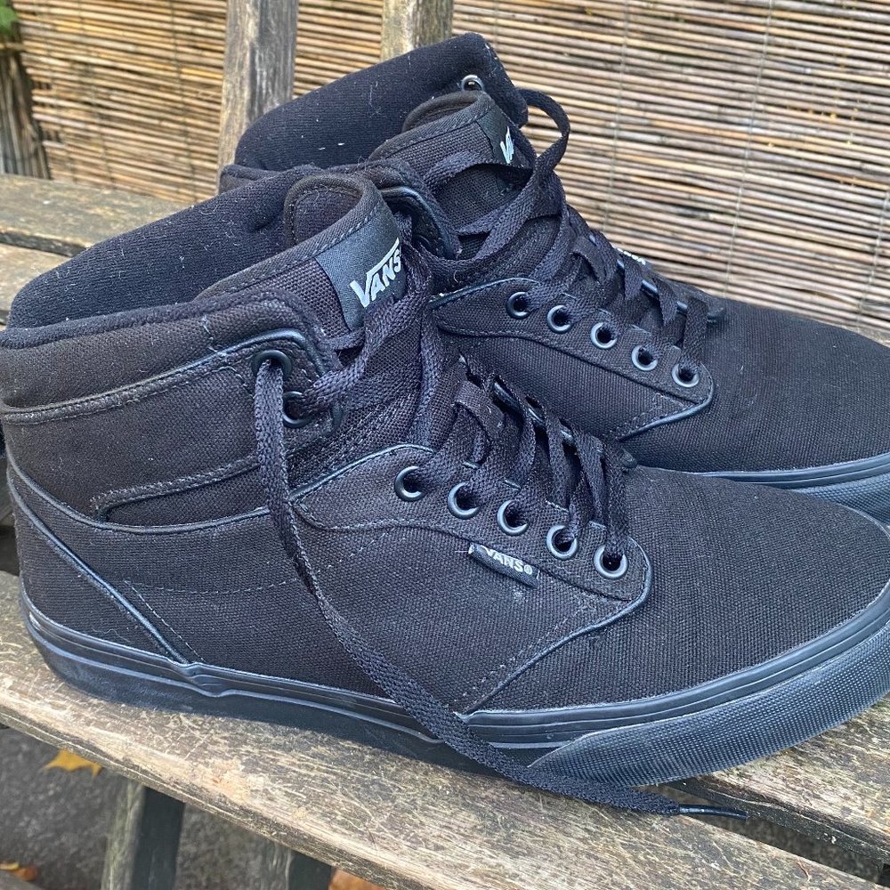 VANS Atwood Hi Canvas Black Shoes High Top Sneakers Skate Trainers